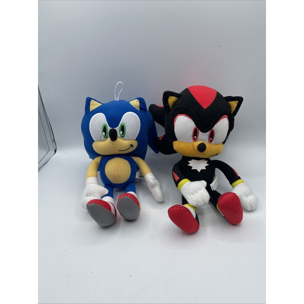 toy factory sonic the hedgehog and shadow the hedgehog 12in plush